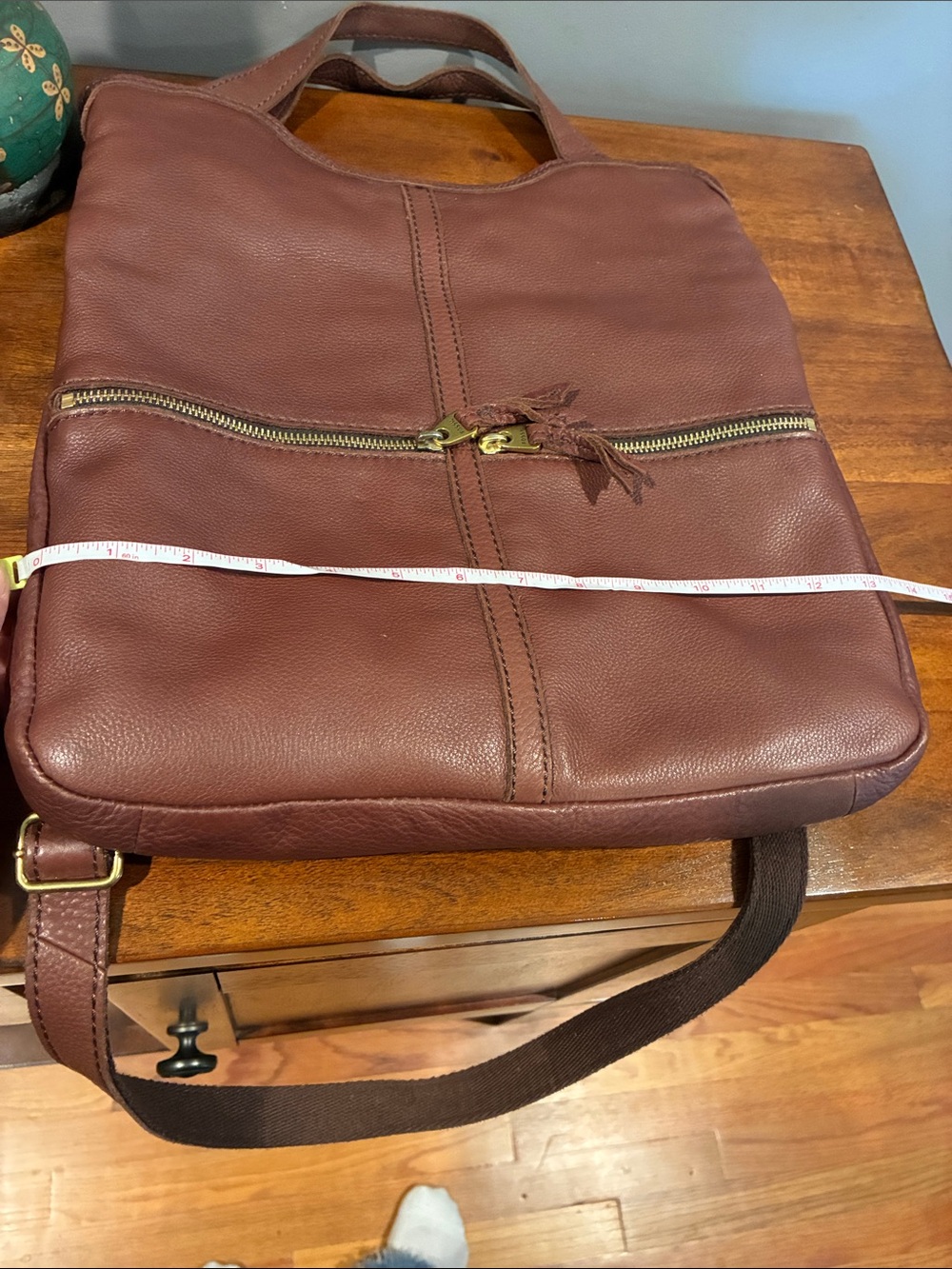 Fossil Brown Leather Shoulder Bag & Wallet - Picture 14 of 15